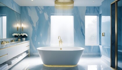 white and gold theme interior modern minimalism photo realism