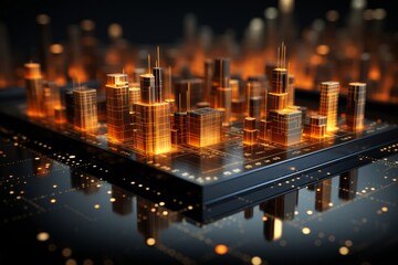 Abstract technology digital hi tech concept with cubes