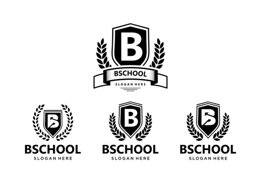 College Logo Design Vector Illustration
