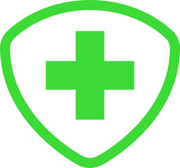 health icon vector. shield, protection, immunity, disease