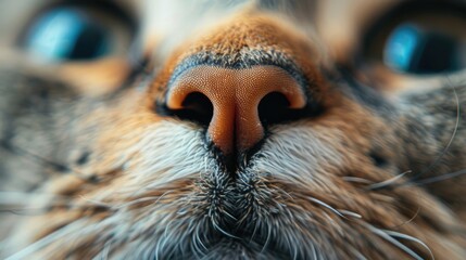 Close up of a cat s nose - Powered by Adobe