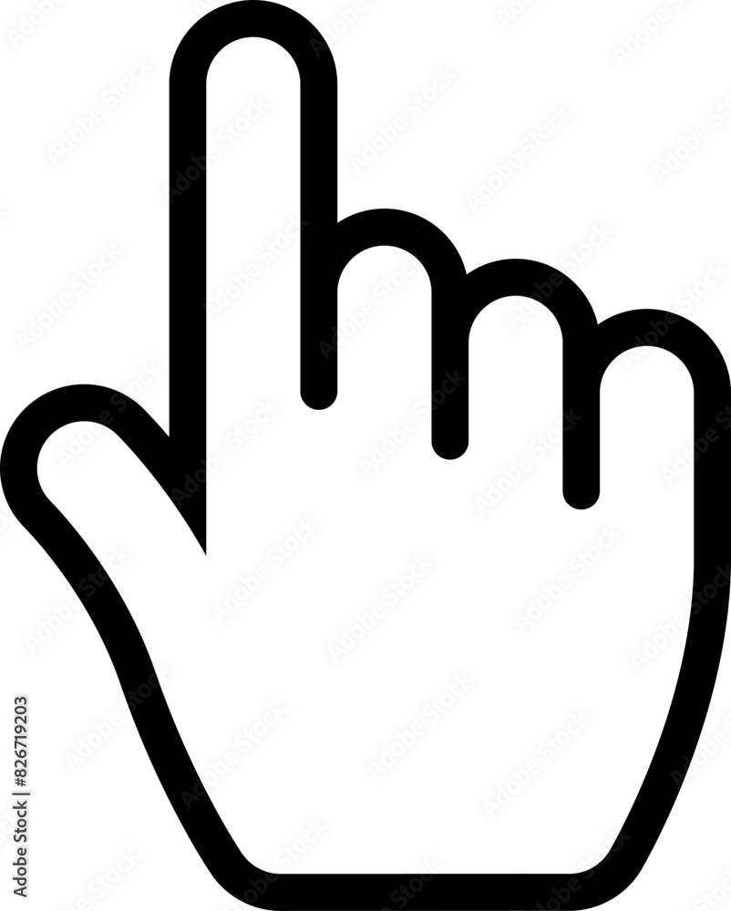 Poster vector of an index finger cursor
