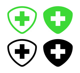 health icon vector. shield, protection, immunity, disease
