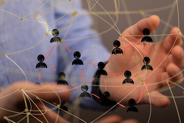 people network structure HR - Human resources management and recruitment