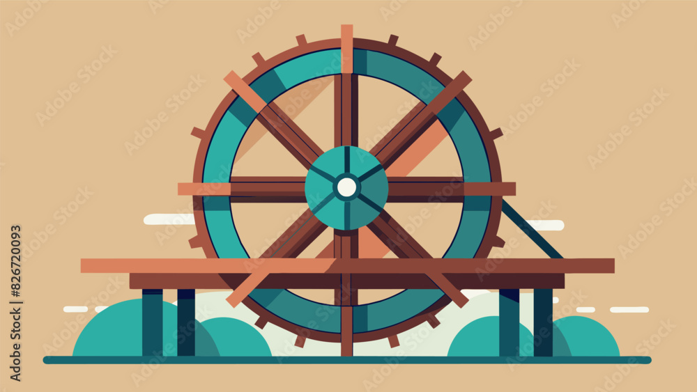 Poster despite its age the waterwheel continued to serve its purpose a testament to the ingenuity and craft