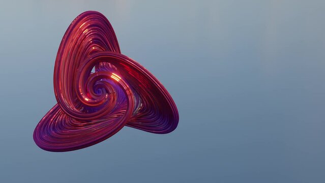 Hypnotic Rotating Abstract Rose - Chaos Theory Attractor Animation Variant