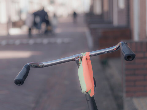 Close Up of a Bicycle Handlebar