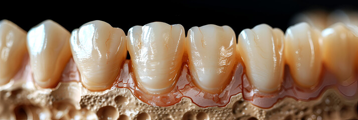 Detail of a False Tooth Implant Fixed 3d image wallpaper
