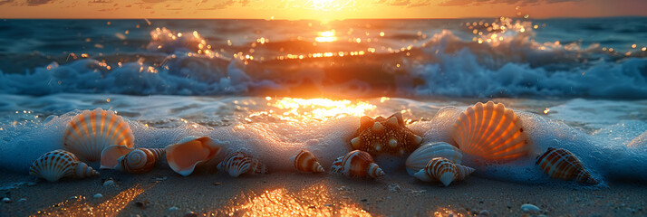 Experience the Serenity of a Tranquil Beach,
Tropical summer sand beach and bokeh sun light on sea background