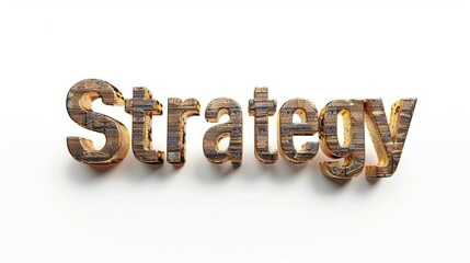 Planning and Business Tactic symbol created in 3D Typography.