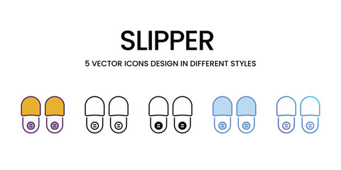 Slipper vector icons set stock illustration