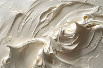 Luxurious Close-Up of Velvety Cream Spread