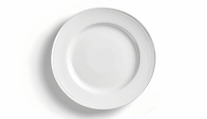 white dinner plate isolated on a white background - Powered by Adobe