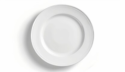 white dinner plate isolated on a white background