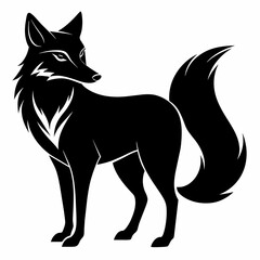 A-black-silhouette-style-of-a-fox- vector-illustration.