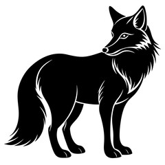 A-black-silhouette-style-of-a-fox- vector-illustration.