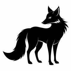 A-black-silhouette-style-of-a-fox- vector-illustration.