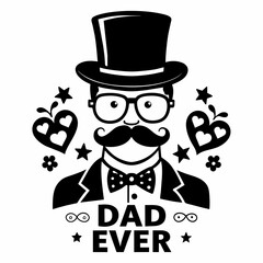 dad ever vector 