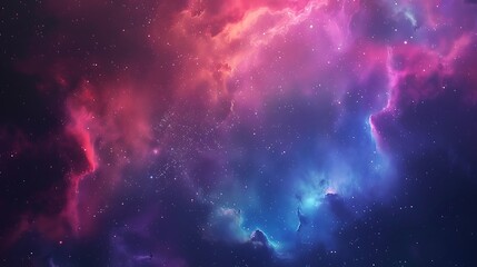 Fototapeta premium Interstellar space, colorful nebula with stars
