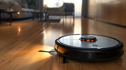 Futuristic Household Helper: Robotic Vacuum Cleansing