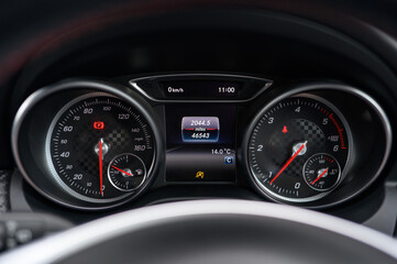 Modern Car Instrument Cluster Display