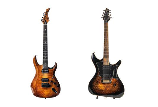Electric guitar isolated on transparent background. - Powered by Adobe