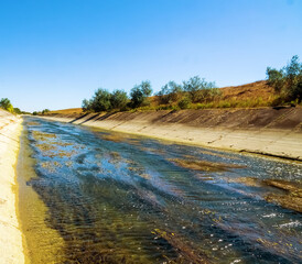 This Crimean irrigation canal was built in 1971 and runs from the Dnieper River to the Kerch...