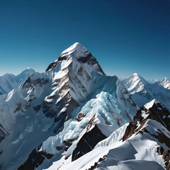 snow covered mountains in winter