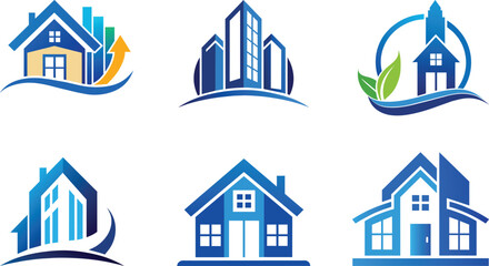   Construction logos collection vector illustration