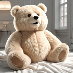 teddy bear on the couch