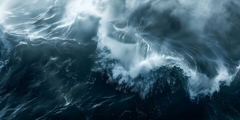 The Majestic Power of an Ocean Wave: A Stunning Symbol of Nature's Beauty for Travel Publications. Concept Nature Photography, Ocean Waves, Travel Publications