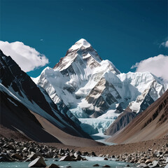 glacier in the mountains