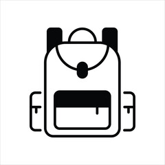 Backpack vector icon