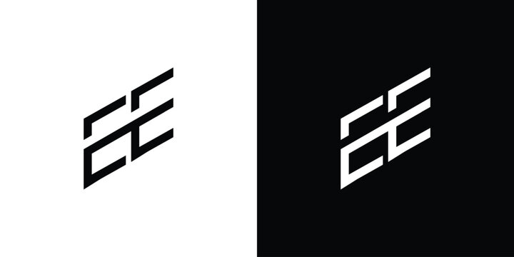 Modern and Unique letter EE initials logo design