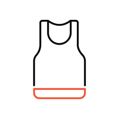 Sleeveless Shirt vector icon