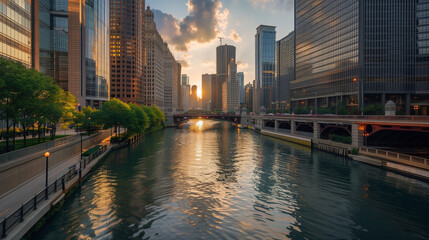 Chicago, Illinois Cityscape: Urban Scenes and Landmarks