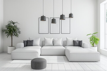 The interior of the house with a minimalist and modern design