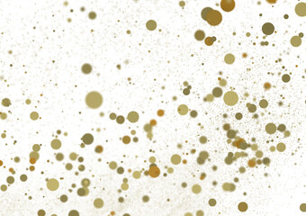 Radiant Revelry: Dynamic 3D Illustration of a Radiating gold Confetti Celebration In 3D PNG