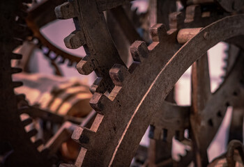 Ancient  clockwork  mechanism and gears