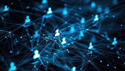 Obraz premium Global Digital Communication Network