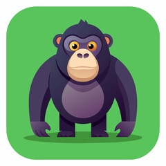 Cartoon gorilla on green background, with keywords like organism, toy, and more