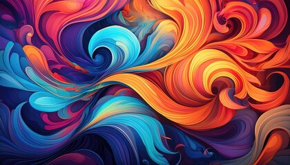 Vibrant Abstract Swirling Patterns