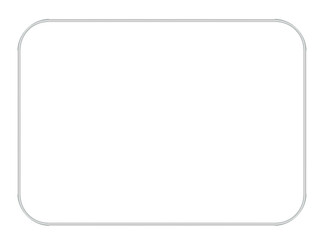 Welded rounded frame, made of metal pipes - on isolated transparent background.