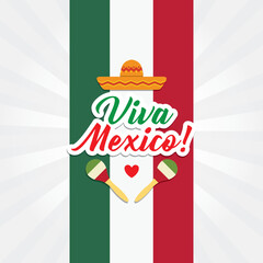 Happy Mexico Independence day vector illustration. Happy Mexico Independence day themes design concept with flat style vector illustration. Suitable for greeting card, poster and banner.