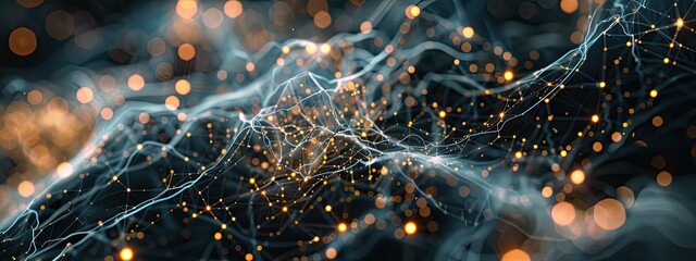 electronic digital background. Selective focus