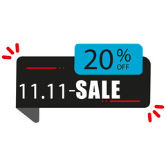 11.11 november big sale icon and vector
