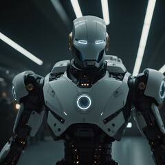 technology role in the world in the future., cinematic , artificial intelligence, 