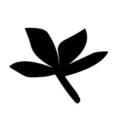 tropical leaf silhouette