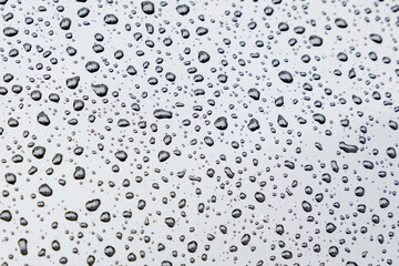 pattern of raindrops on a metal surface