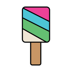 ice cream icon vector template design flat and simple